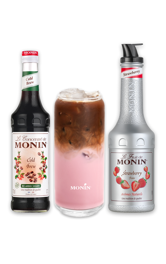 MONIN Strawberry Iced Latte Kit